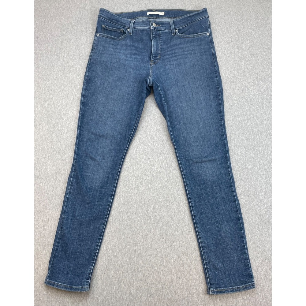 Levis 311 Jeans Womens 32 Blue Cotton Blend Stretch Mid-Rise Shaping Skinny